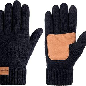 NEW Women Knit Wool Warm Thermal Thinsulate Lined Gloves